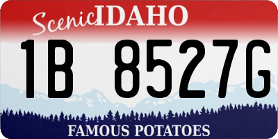 ID license plate 1B8527G