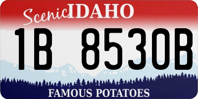 ID license plate 1B8530B