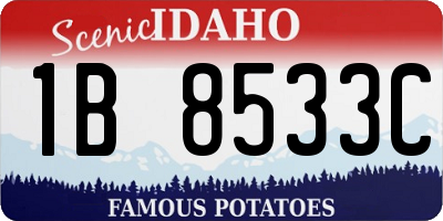 ID license plate 1B8533C