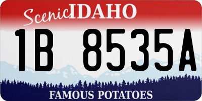 ID license plate 1B8535A