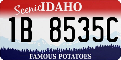 ID license plate 1B8535C