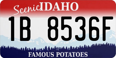 ID license plate 1B8536F