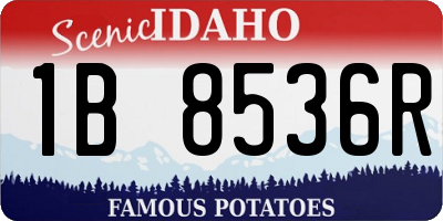 ID license plate 1B8536R
