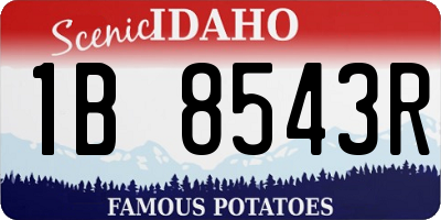 ID license plate 1B8543R