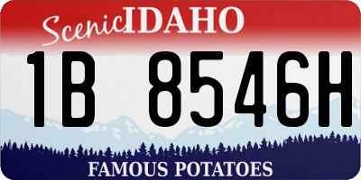 ID license plate 1B8546H