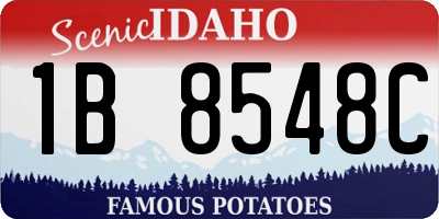 ID license plate 1B8548C