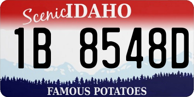 ID license plate 1B8548D