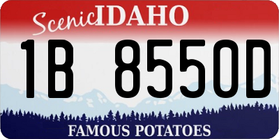 ID license plate 1B8550D