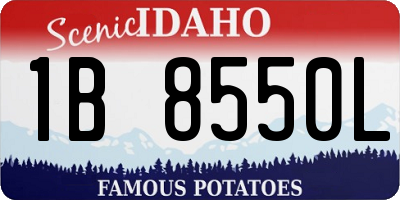 ID license plate 1B8550L