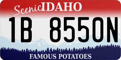 ID license plate 1B8550N