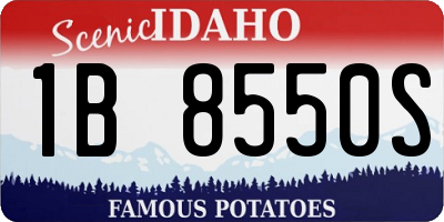 ID license plate 1B8550S