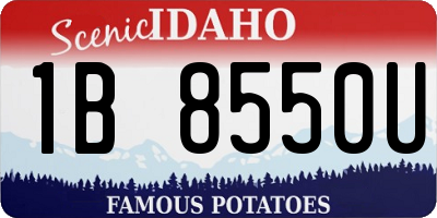 ID license plate 1B8550U