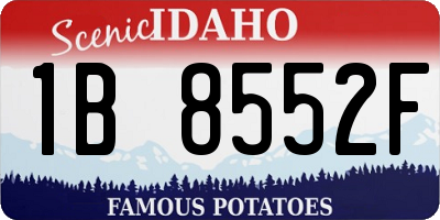 ID license plate 1B8552F