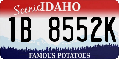 ID license plate 1B8552K