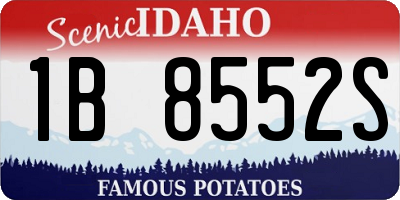 ID license plate 1B8552S
