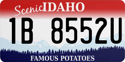 ID license plate 1B8552U