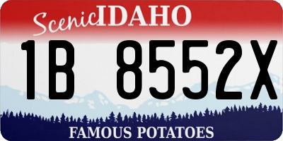 ID license plate 1B8552X