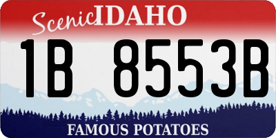 ID license plate 1B8553B