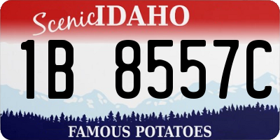 ID license plate 1B8557C