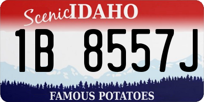 ID license plate 1B8557J