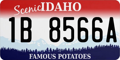 ID license plate 1B8566A
