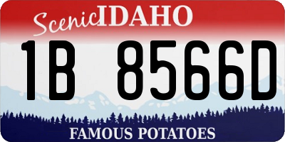 ID license plate 1B8566D