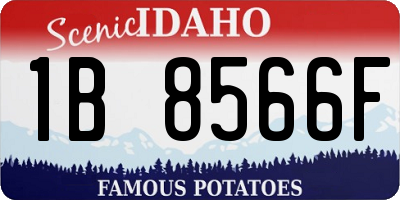 ID license plate 1B8566F
