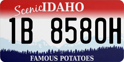 ID license plate 1B8580H
