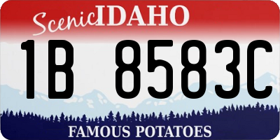 ID license plate 1B8583C