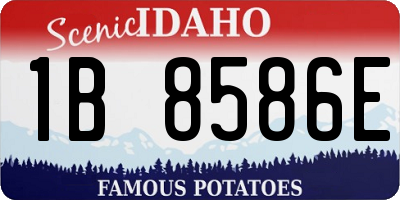 ID license plate 1B8586E