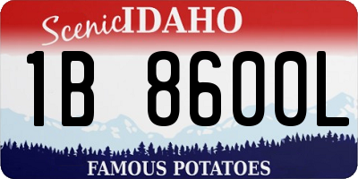 ID license plate 1B8600L