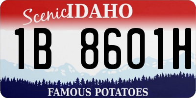 ID license plate 1B8601H