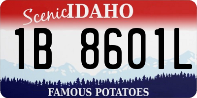 ID license plate 1B8601L