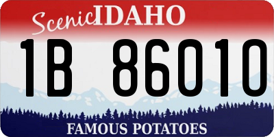 ID license plate 1B8601O
