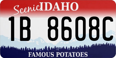 ID license plate 1B8608C