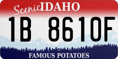 ID license plate 1B8610F