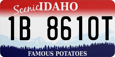 ID license plate 1B8610T