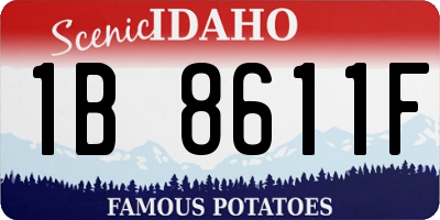 ID license plate 1B8611F