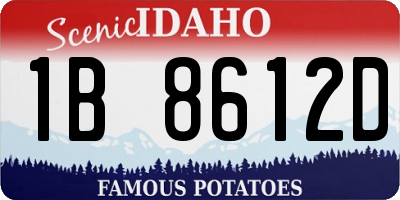 ID license plate 1B8612D