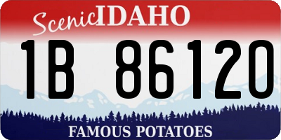 ID license plate 1B8612O