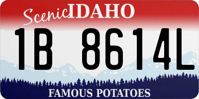 ID license plate 1B8614L