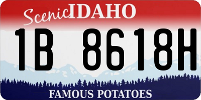 ID license plate 1B8618H