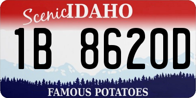ID license plate 1B8620D