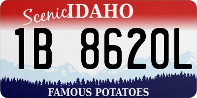 ID license plate 1B8620L