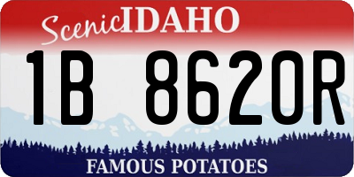 ID license plate 1B8620R