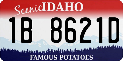 ID license plate 1B8621D