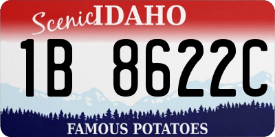 ID license plate 1B8622C