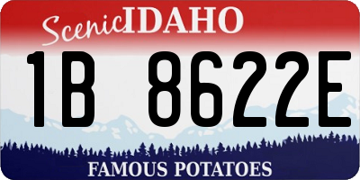 ID license plate 1B8622E
