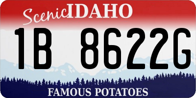 ID license plate 1B8622G