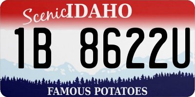 ID license plate 1B8622U
